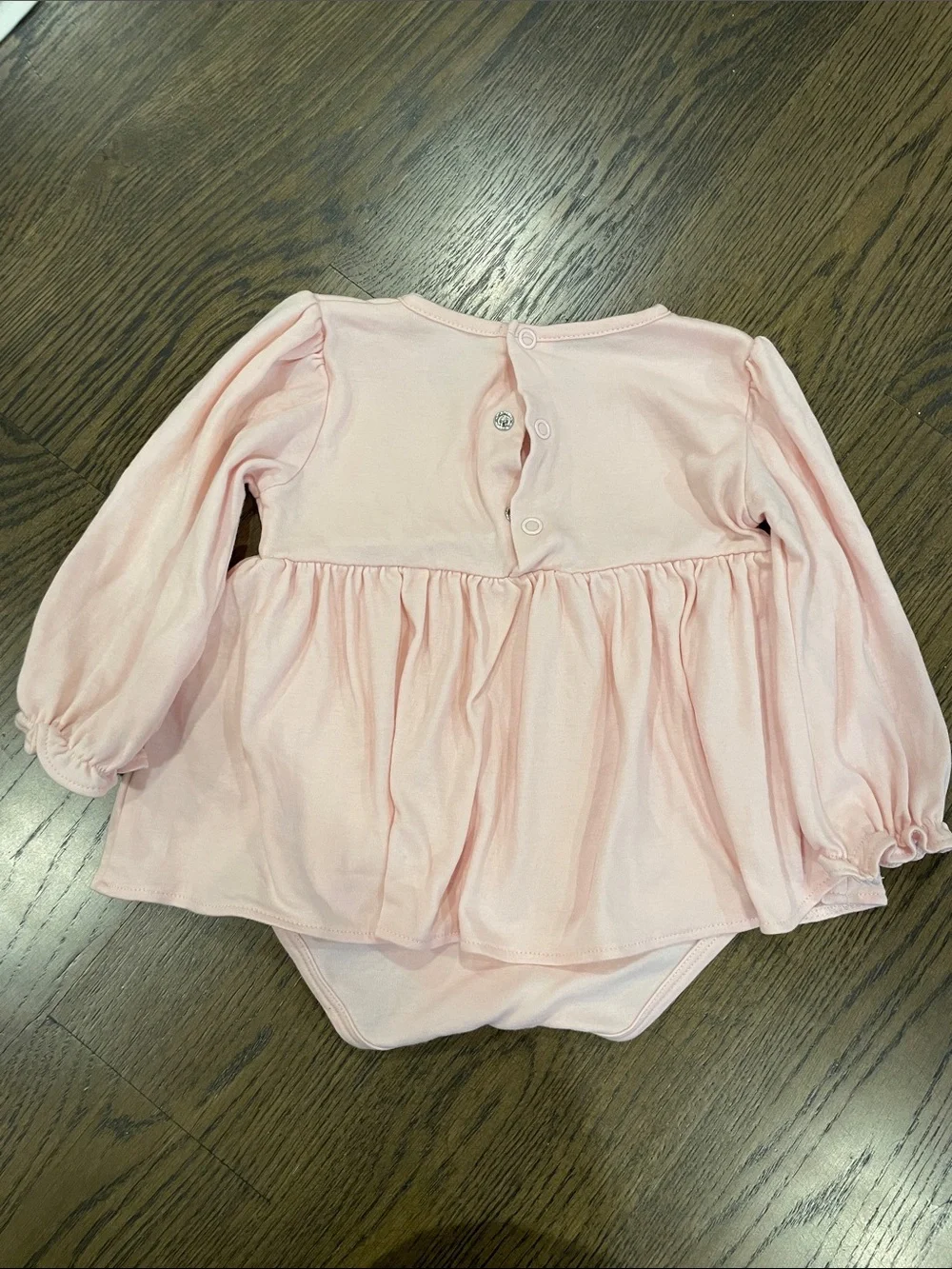 TBBC Light Pink Long-Sleeve Balloon Dress and Attached Onesie